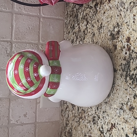 Harry and David Snowman Cookie Jar Storage Container - Picture 4 of 8
